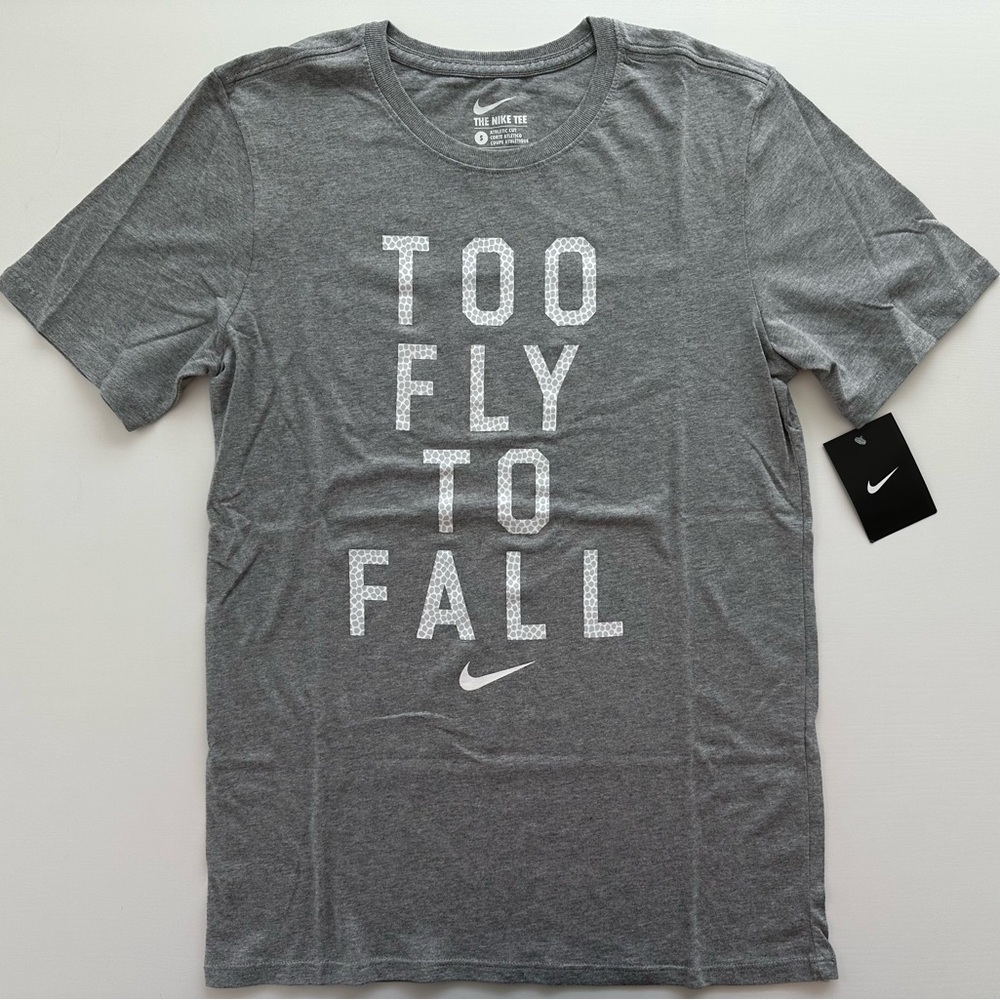 Nike Gray 'Too Fly To Fall' Men's T-Shirt